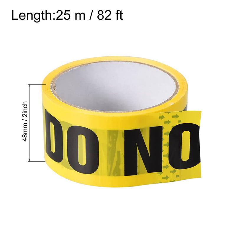 uxcell Caution Warning Stripe Sticker Adhesive Tape Bold DO NOT Enter Marking, 82 Ft x 2 Inch(LxW), Yellow Black for Workplace Wet Floor Caution