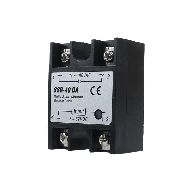 [Australia - AusPower] - PID Temperature Controller Set, PID Temperature Controllers Thermostat Regulator, SSR 40DA Solid State Relay AC 100 to 240V, White Heat Sink and K Type Sensor Thermocouple 