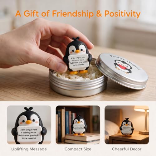 Positive Penguin Gifts, The Penguin, Spiritual Gifts for Women, Mini Black Black Penguin