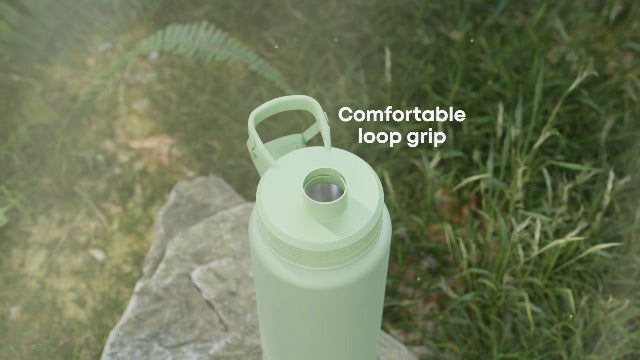 Smartshake Bohtal 960ml/32 oz Insulated Water Bottle, Durable Stainless Steel Water Bottle, Leak Proof Water Bottle, Keep Drinks Hot for 6 Hours, Cold for 12 Hours, BPA-Free, Leak-Proof Lid - Black