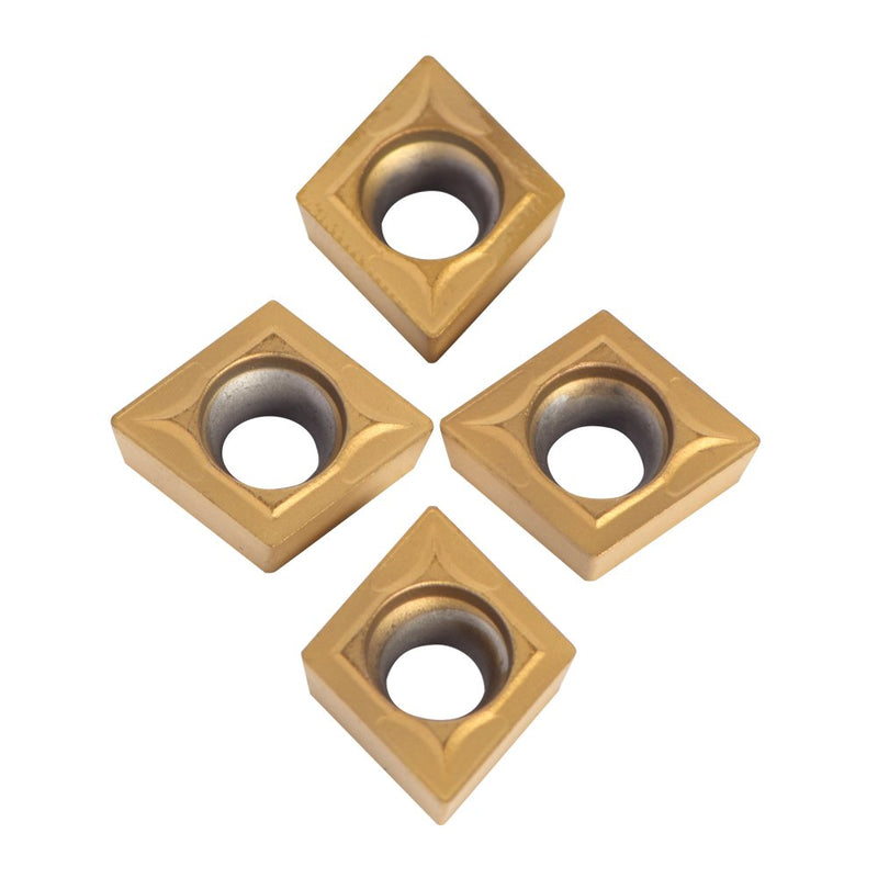 [Australia - AusPower] - ASHATA CNC Carbide Inserts, 10pcs CNC Carbide Tips CNC Rotary Plates Knife Cutter Rotary Tool With Box (CCMT09t304 CCMT32.5) 