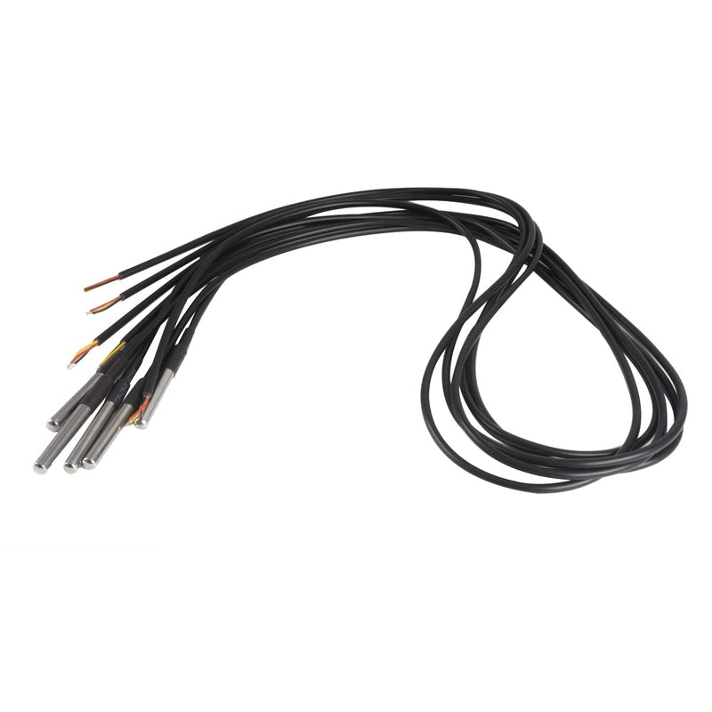 [Australia - AusPower] - Waterproof DS18B20 Temperature Sensor, Digital Temperature Thermal Cable Temperature Range (-55℃~ +125℃) Digital Temperature Probe Sensor - 1 Meter / 3.2Ft, 10 Pack 