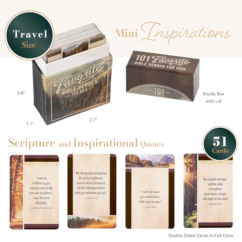 101 Favorite Bible Verses for Men, Inspirational Scripture Cards to Keep or Share (Boxes of Blessings)