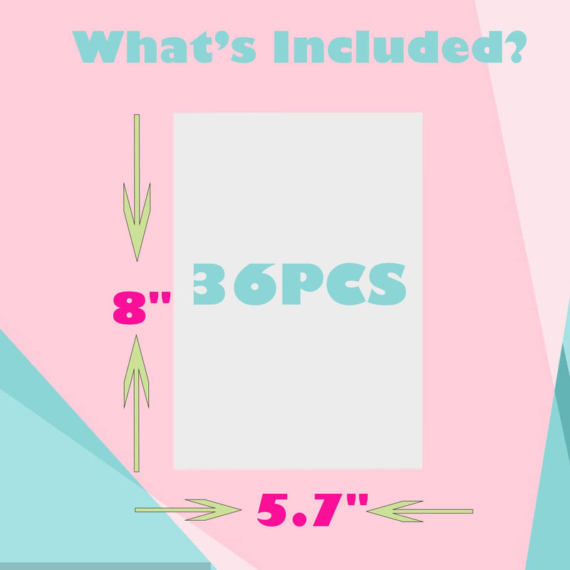 [Australia - AusPower] - Hslordge 36Pieces Shrink Plastic Sheets,Shrink Sheets,Shrink Film Sheets Blank Shrink Art Paper for DIY Ornaments Craft 