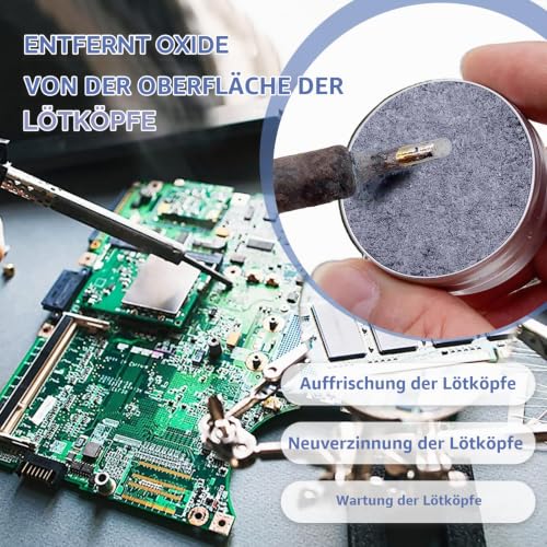 Pack of 2 Soldering Tip Cleaner, 60 g Soldering Tips Reactivator, Can Remove the Oxide Layer, Used to Activate the Oxide Soldering Iron Tip