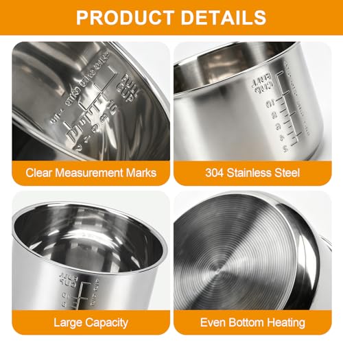 Rice Cooker Replacement Pot Compatible with Aroma ARC-1020SB & ARC-1120SBL 5L Flat Mouth