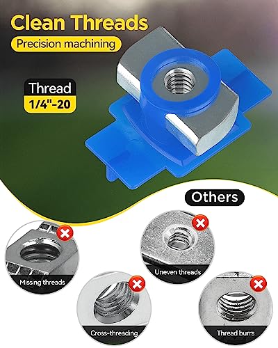 GZBEVITAR nylon channel squeeze nut with 1/4"-20 zinc-plated strut nuts for Unistrut solar panel mounting