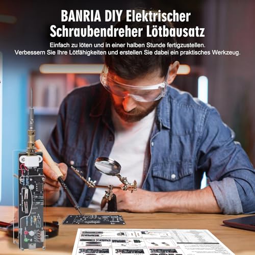 DIY Mini Electric Screwdriver Soldering Kit for Home | With Phillips bit and slotted bit, electric screwdriver soldering kits, mint electronics kit, for soldering learning