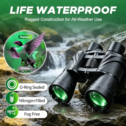 Pankoo 20x55 Binoculars for Adults High Powered,with Phone Adapter Binocular