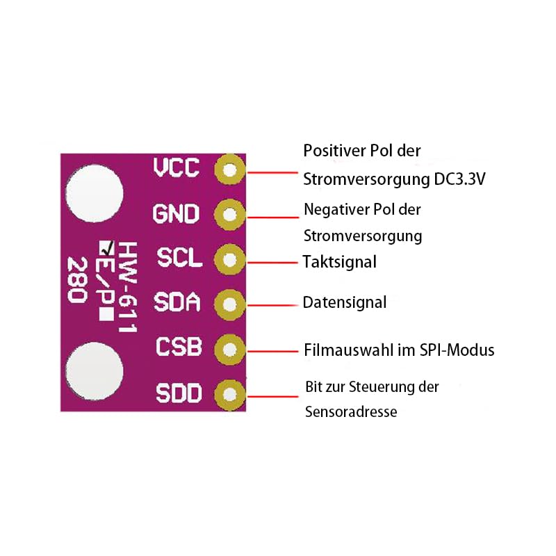 [Australia - AusPower] - GERUI 8pcs BMP280 Barometric 3.3V Atmospheric Pressure Sensor Module Temperature I2C for Arduino Raspberry Pi Air Pressure Measurement High Precision Atmospheric Pressure Sensor Module Compatible 