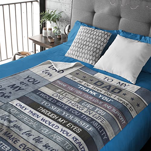 Yamco Dad Gifts Blanket - Dad Gifts from Daughter - Dad Gifts from Son 80"x60" Blankets - Dad Birthday Gifts - Gifts for Daddy - Father Gifts - Gifts for Dad Who Wants Nothing - Best Dad Gift Ideas 80" x 60"