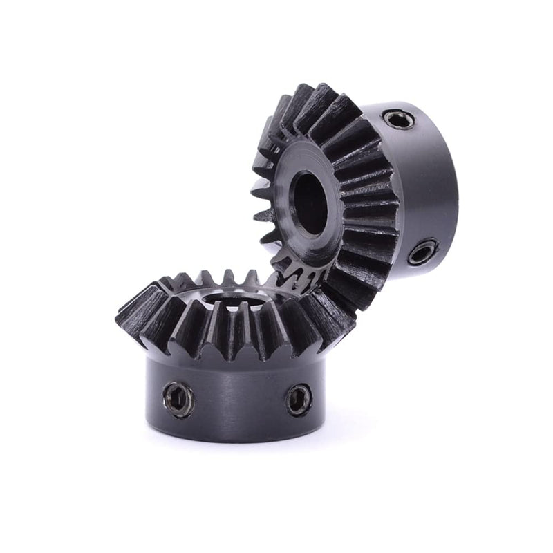 [Australia - AusPower] - 2 Pcs 1.5M 20 Teeth 8/10/12/14/15/16mm Shaft Hole Tapered Bevel Gear 1: 1# 45 Steel 1.5 Module 90 Degree Steering Gear with M5 Fixing Hole (14mm) 14 mm 