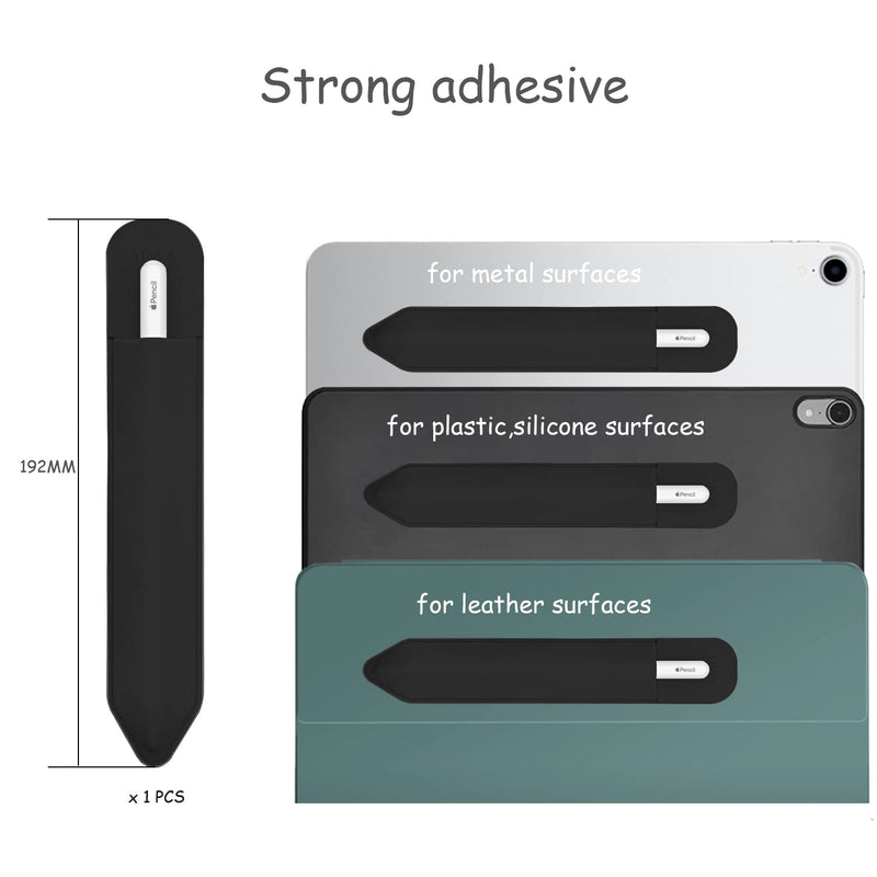 [Australia - AusPower] - YINVA Pencil Holder Compatible with Apple Pencil 2nd Generation and 1st Gen, Elastic Pencil Pouch Accessories Design for iPad and Stylus (Black) Black 