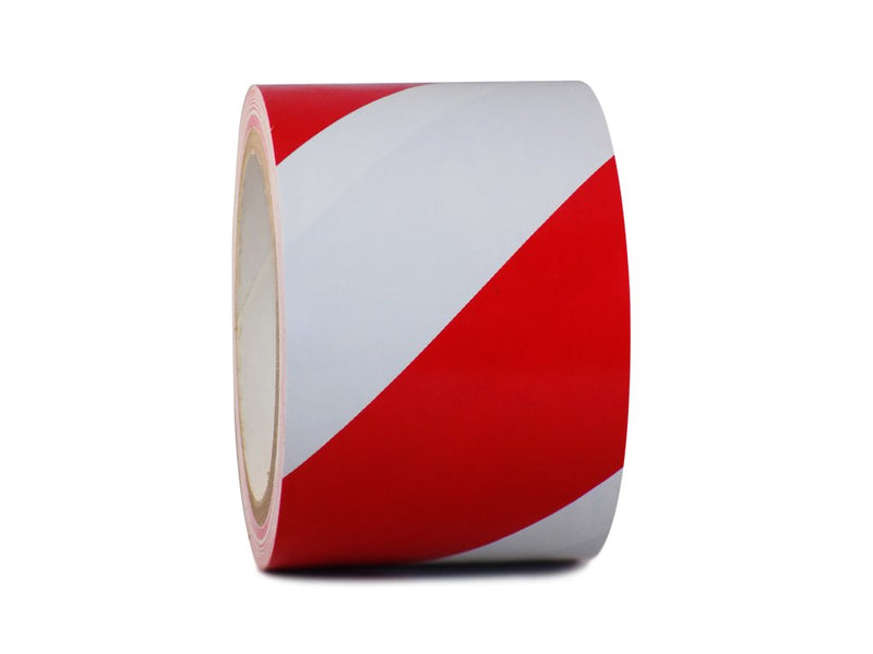 GGR Supplies T.R.U. SST-618C Red & White Hazard Warning Safety Stripe Tape: 3" in. Wide x 18 yds.