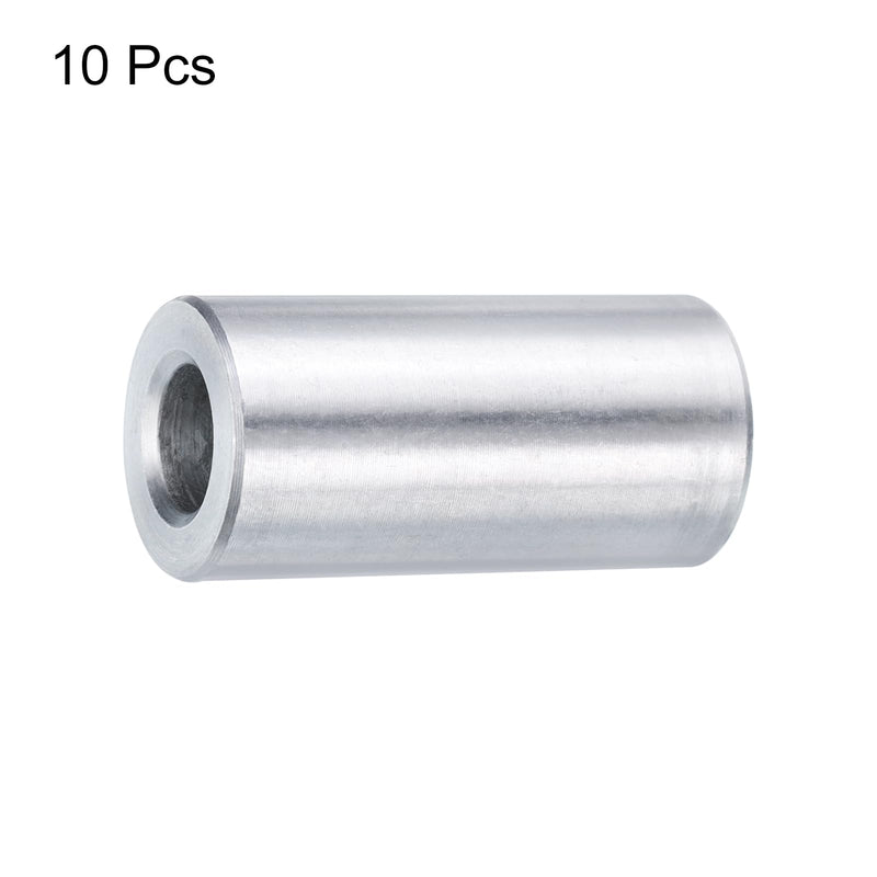 [Australia - AusPower] - uxcell 10pcs Aluminum Spacer 1/4" Bore x 1/2" OD x 1" Length Screw Standoff Bushing Plain Finish Round Metal Spacer for 1/4 ID Screws Bolts and Rods 1/4" x 1/2" x 1" Silver Tone 