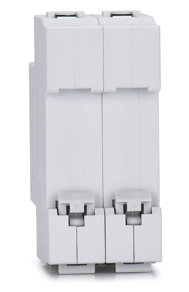[Australia - AusPower] - AC Miniature Circuit Breaker, 32 Amp 120V/240V 2 Pole DIN Rail Mount Circuit Breaker, Thermal Magnetic Trip, Solar AC Disconnect Switch MCB C32 