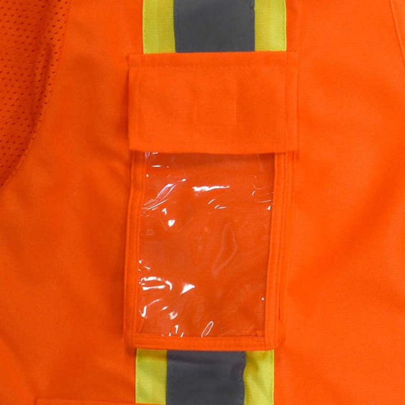 Radians SV63OXL Polyester Class 3 Two Tone Surveyor Safety Vest, X-Large, Orange, One Size