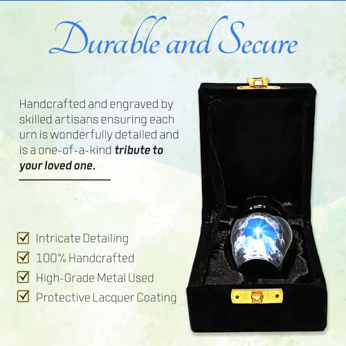 Stairway to Heaven Keepsake Urn for Ashes, 2.7 cu in (About 3 tbsp)