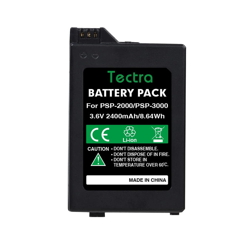 [Australia - AusPower] - PSP 2000 Battery, 2400mAh 3.6V Rechargeable Battery Replacement for Sony PSP 3000 / PSP Slim 2000, PSP-2001, PSP-3000, PSP-3001, PSP-3002, PSP-3004, PSP-S110 Console 1 battery 