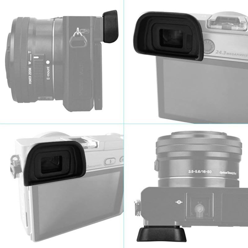 Rubber Camera Viewfinder Eyecup Eyepiece Eyeshade for Sony A6000 A6100 A6300 A5000 Eye Cup Protector Replaces Viewfinder Eye Cup Cold Shoe Cover