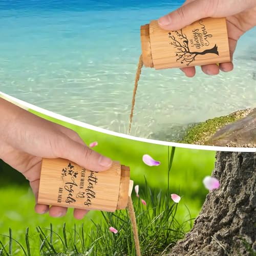 RIPFEVURN Small Urns for Human Ashes Keepsake 3 Inch Tree of Life Mini Cremation Urns for Ashes Adult Female Male Bamboo Scattering Tubes Urns for Ashes Holder for Women Men Tree of Life Pattern 2