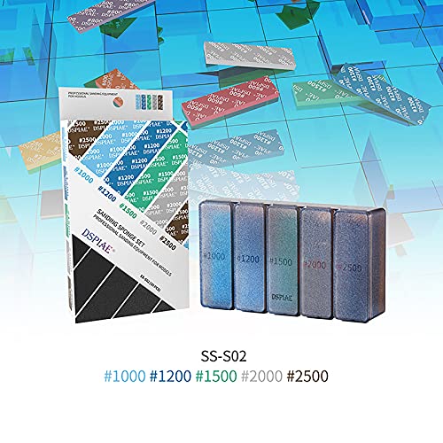 XHSESA model sanding sponge combo blocks, #1000–#2500 grit for polishing and model making
