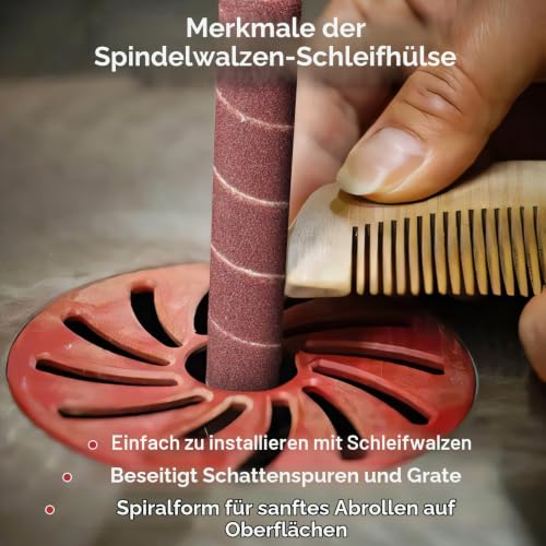 Sanding Sleeves for Random Orbital Sanding, Grit 60, 2 x Diameter 13-19-25-38-51-76 mm Pack of 12 Grit 60