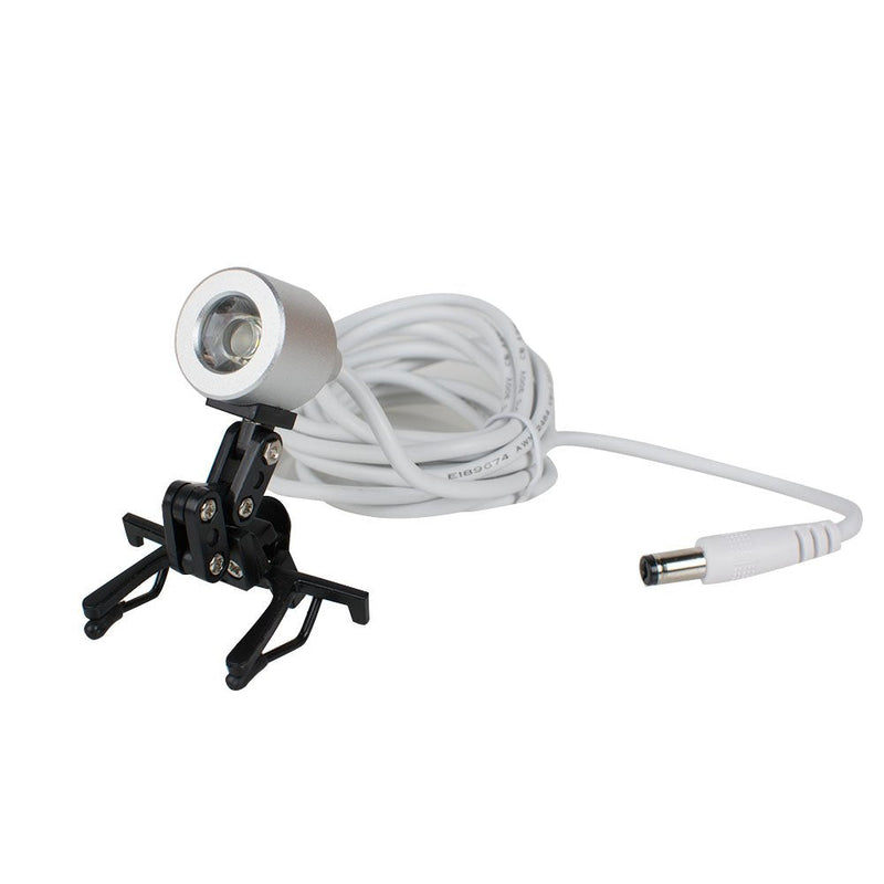 [Australia - AusPower] - Fencia Portable Dental Headlight, Surgical LED Head Light Lamp, High Brightness Medical Headlamp with Universal Clips on Binocular Loupes/Glasses - US Shipping 