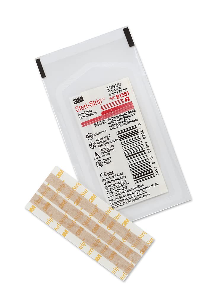 [Australia - AusPower] - 3M™ Steri-Strip™ Blend Tone Skin Closures, B1551, 1/4 in x 3 in, 50 Bag/Carton, 4 Carton/Case 