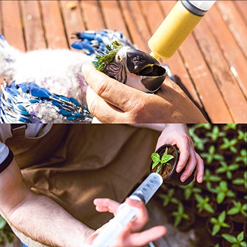 Large Syringe 200 ml with Hose and Stopper | Plastic Syringe Reusable Liquid Syringe for Laboratory, Industrial, Garden and Pet Feeding, White