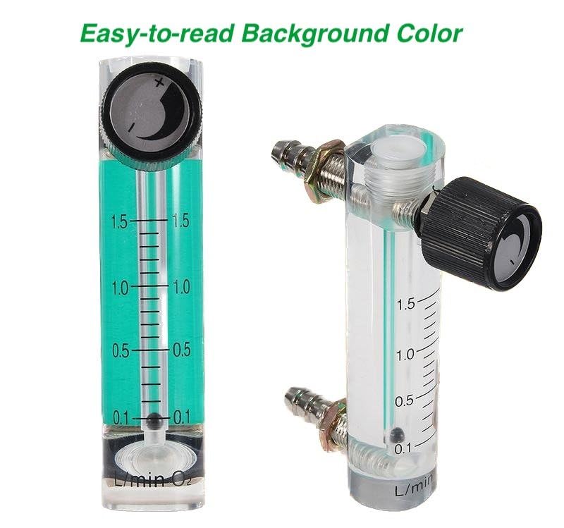[Australia - AusPower] - 0.1-1.5LPM Gas Flow Meter with Control Valve, Oxygen Flow Regulator, Gas Flowmeter for Gas Oxygen Air Flow Meter, M10 Connector 