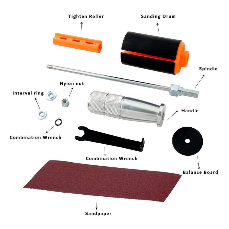[Australia - AusPower] - O'SKOOL Hand-Held Sanding Drum for Drill Presses and Power Drills 