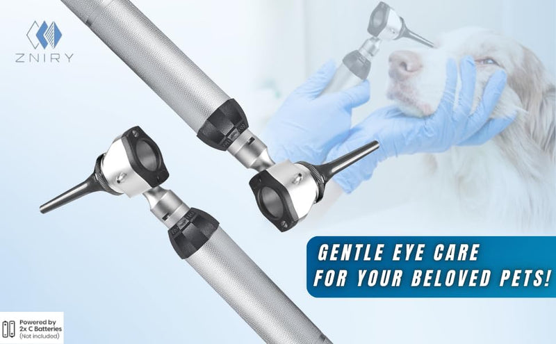 [Australia - AusPower] - Veterinary Otoscope Opthalmoscope LED ENT Diagnostic Set, with Diagnostic Premium Instruments Vet Otoscope Set, Otoscope for Dogs, Pet Otoscope 
