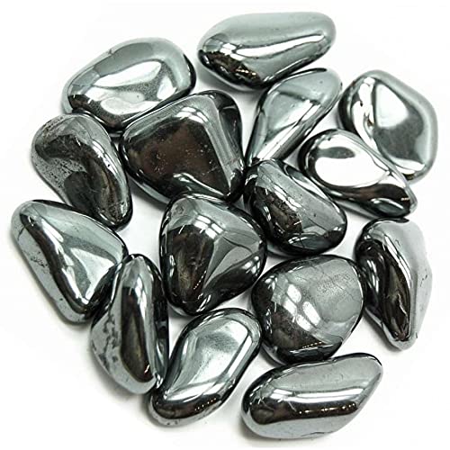 Pachamama Essentials Hematite Tumbled Stone - Healing Stone (5) 5 Oval