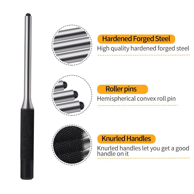 [Australia - AusPower] - Pin Punch Set, 9pcs 1/16" - 5/16" Removing Repair Tools with Storage Pouch, Great for Automotive, Watch Repair, Jewelry and Craft(9pcs Pin Punch) 9pcs Pin Punches 
