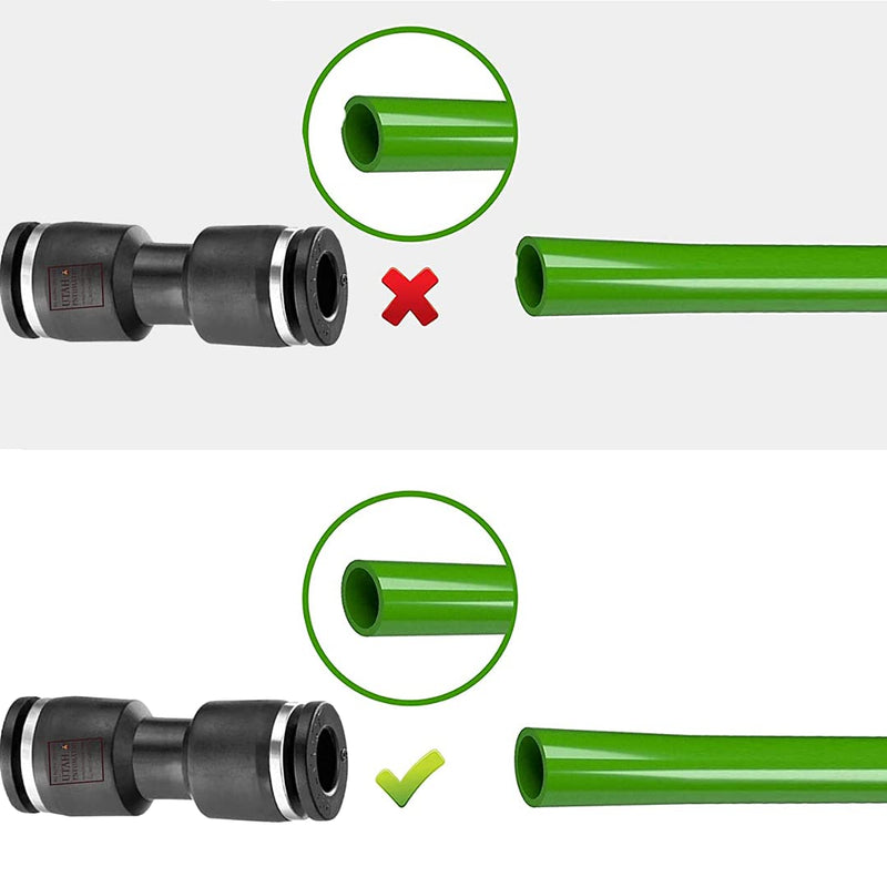 [Australia - AusPower] - 3/8 Air Line Fittings Straight Push To Connect Air Hose Fittings Quick Connect Pneumatic Fittings 10 Pack 3/8" Straight Union 