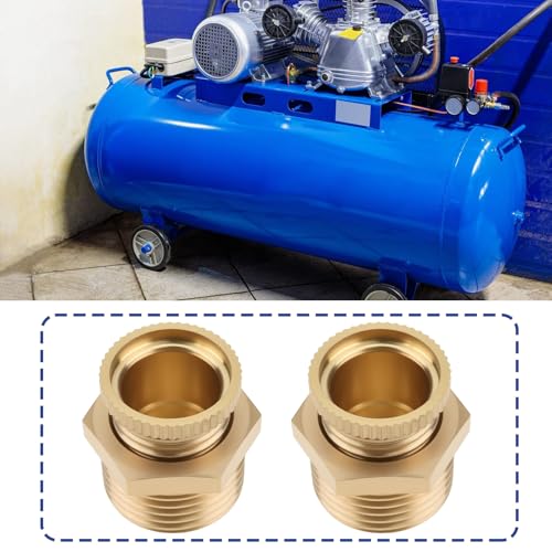Create idea 2pcs PT3/8" Male Thread Air Compressor Drain Valve 12.5mm Thread Brass 3/8"