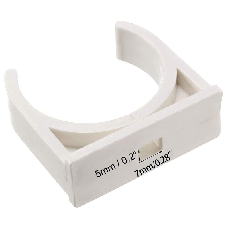 [Australia - AusPower] - 30 Pcs U-Shaped PVC Water 40mm Pipe Clamps Clips, U-Shaped Buckles Fit for 1-1/2" (40mm) Water Pipes and TV Trays Tubing Hose Hanger Support Pex Tubing ?White 40mm? 40mm/1-1/2"(30 Pcs) 