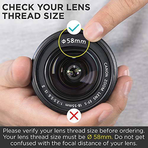 Altura Photo 58mm 0.35x Fisheye Wide Angle Lens with Macro for Canon DSLR