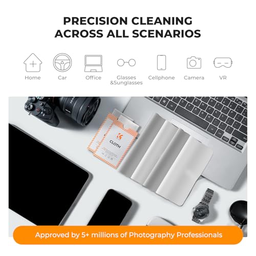 K&F CONCEPT Microfiber Lens Cleaning ClothX20,Glasses Cleaning,High Density 20