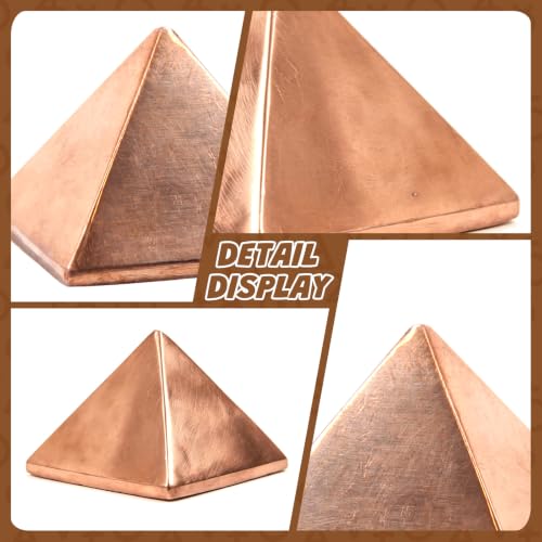 1PC 1.8" Solid Pure Copper Pyramid with Acrylic Display Box
