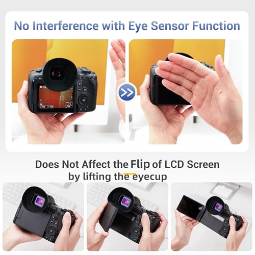 Extra Large EOS R5 Mark II Eyecup, Round Soft Silicon R5II Eye Cup Eyepiece Viewfinder Eyeshade Cover Special Designed for Canon EOS R5 Mark II Camera Replaces Canon ER-kE Rubber Eyecup (NOT fits R5) Extra Large for Canon EOS R5 Mark II