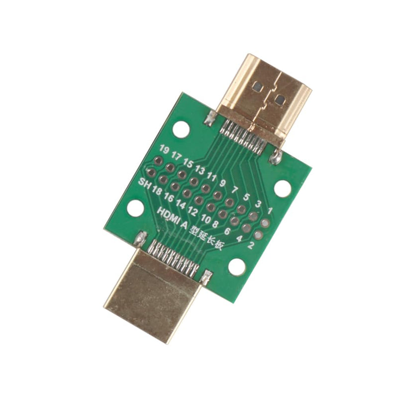 HDMI Male to Male 2.54 DIP Double Sided Socket Breakout Board Connector Test Repair Board Mini Connector with PCB for Electronics Projects