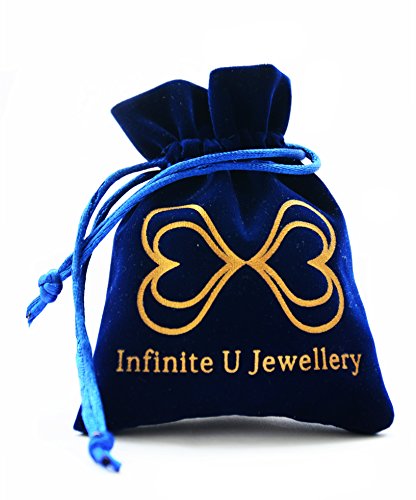 Infinite U Elegant Angel Wings Heart Cross Pendant 925 Sterling Silver Rhodium Plated Cubic Zirconia Necklace for Women/Girls