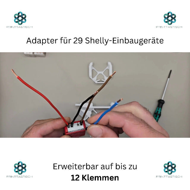 DIN Rail Holder Fits Shelly Relay 42 Models - Plus 1, 1PM, 2PM, Mini, Gen3, Gen4, i4 DC, Dimmer, RGBW2, Wave, EM, AddOn, DALI, Shutter - WAGO 221, PETG, 1 Piece Solo