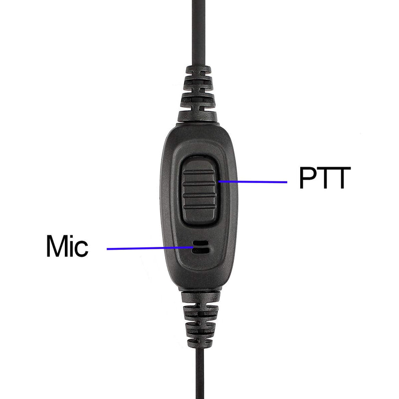 [Australia - AusPower] - Retevis Case of 10, Two Way Radio Earpiece with Mic Single Wire Earhook Headset Compatible with Baofeng BF-888S UV-5R H-777 RT22 Arcshell AR-5 Walkie Talkies 