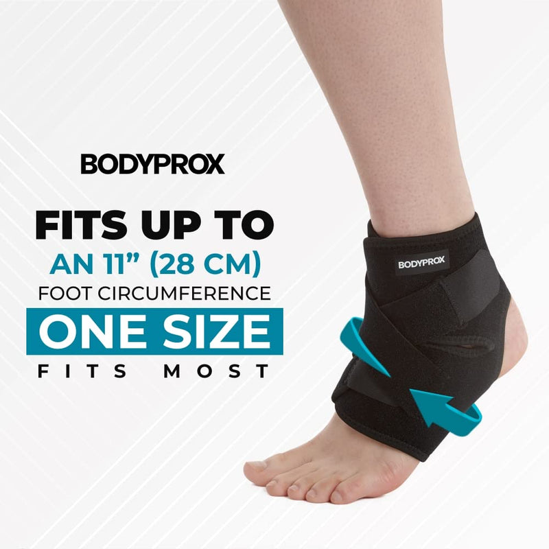 [Australia - AusPower] - Bodyprox Ankle Support Brace, Breathable Neoprene Sleeve, Adjustable Wrap! 