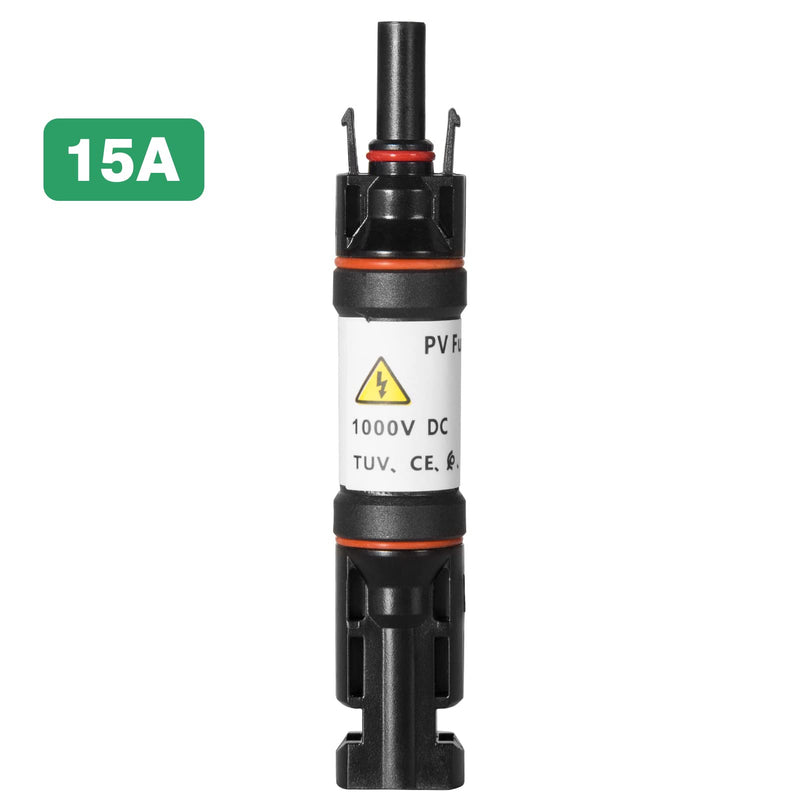 [Australia - AusPower] - Jadeshay Solar PV Fuse Plug 1000V DC 15A IP67 Waterproof Photovoltaic Fuse Holder Connector Solar Fuse PV Plug for Solar PV System 