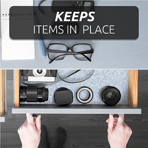 FIFTY FEET 12X480 Inch Shelf Liner with Scissor & Tape Measure for Kitchen Cabinets, PVC Drawer Liner for Dresser Non-Slip Bathroom, Non-Adhesive Cabinet Liner Washable (Pale Blue) Pale Blue 12"W x 480"L
