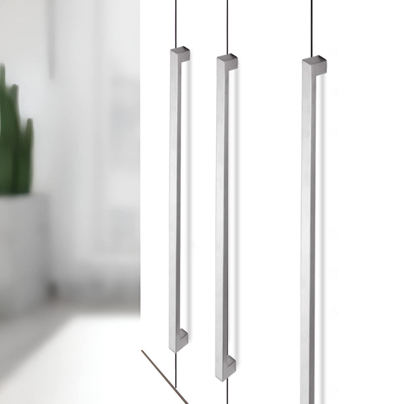 Cabinet Pulls Brushed Nickel Cabinet Handles Square Drawer Pulls, 10 Pack 7-1/2 Inch Stainless Steel Kitchen Door Cupboard Cabinet Handles, Cabinet Hardware Drawer Handles, 192mm Hole Centers 7-1/2 inch Hole Centers (192 mm)